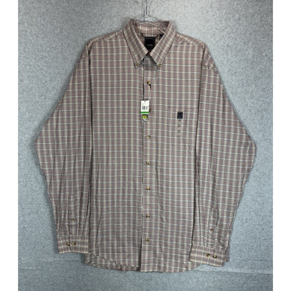 Arrow Heritage Shirt Mens LT 16.5/17 Plaid Button Up‎ Big Tall Casual Workwear